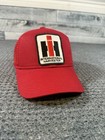 international Harvester IH Case Tractor Mesh Trucker Patch Hat Red Adjustable