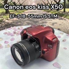 Canon EOS Kiss X50 Excellent Condition Wine Red 32GB SD Card Included