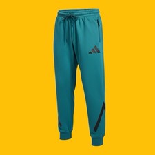 Adidas Premium Mens Size XL Regular Fit Tapered Leg Fleece Green ZNE Sweatpants