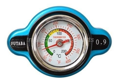 #ad Radiator Cap 13 PSI Pressure Rating Futaba with Temperature Gauge 10227 $24.85