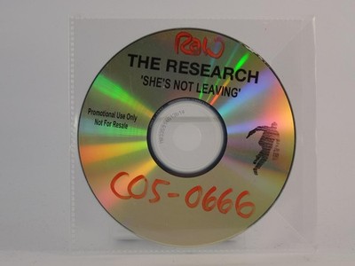 THE RESEARCH  SHE'S NOT LEAVING (Y1) 1 Track Promo CD Single including Plastic S