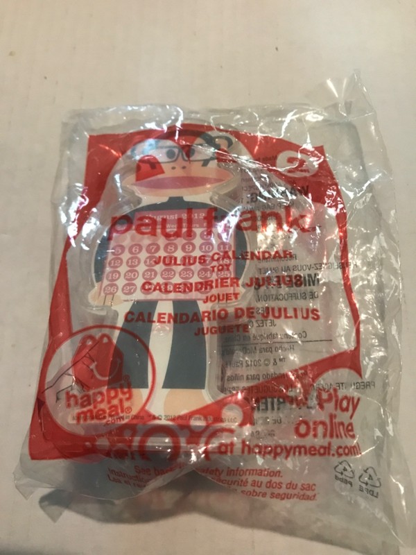 McDonald's Happy Meal 2012 Paul Frank toy #2 Julius Calendar; MIB, Monkey, cute