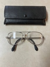 Vintage Wire Rimmed Eye Glasses. 10K Gold. w/ Case