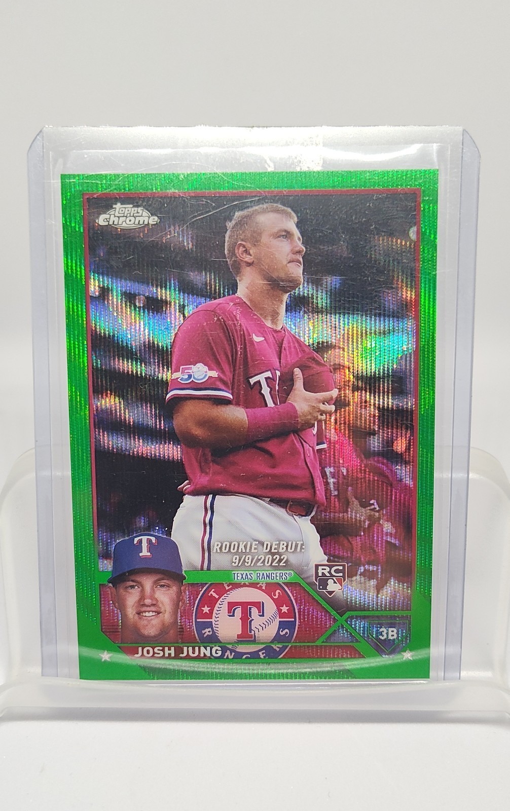 2023 Topps Chrome Update Series - Josh Jung #USC51 Green Wave Refractor 14/99