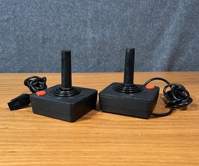 Atari 2600 Lot - Console 2 Joysticks 2 Dials Cables And 39 Game Cartridges