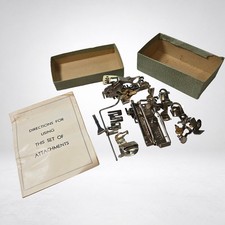 Greist Vintage Sewing Machine Attachments Set Ruffler Boxed Manual