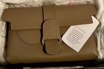 Senreve Italian Leather Dark-Sand Colored Handbag (Extra Arm Strap Included)