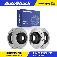 Front Rear Drilled Slotted Brake Rotors for 2008-2017 Mitsubishi Lancer