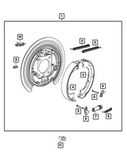 Genuine Mopar Parking Brake Shoe And Lining Kit 4560176AA