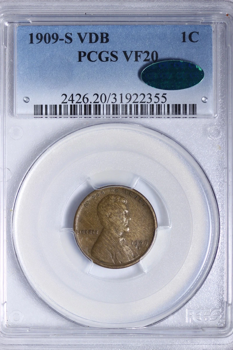 【希少】美品・ブランズウィック・センティニアル・TVバージョン VF 20 Graded 1909 Year Lincoln Wheat US Small Cents (1909-1958