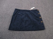 Vineyard Vines Skirt Womens 16 Blue Corduroy Wrap Button Preppy Casual Golf NEW