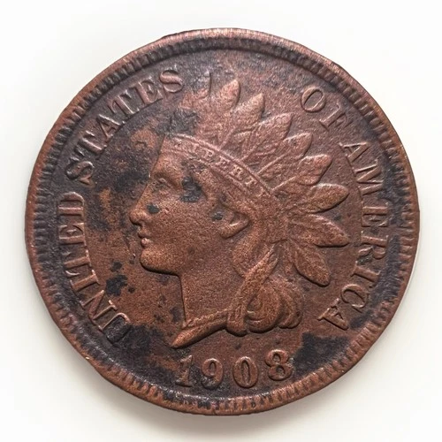 🔑1908-S Indian Head Cent Semi Key Date - Buck-n-Go - No Reserve!