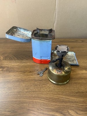 Vintage Primus No 71 Camp Cook Stove Case & Key Made in Sweden Portable Survival