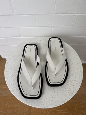 Proenza Schouler Greta White Sandals Thongs  Size 38