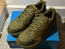 Hoka U Clifton L GTX 1129972-AGMS Mens Green Leather Running Shoes UK9 US9.5