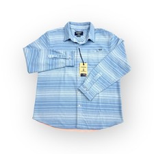 Chubbies THE BABY BLUE Shirt Mens Size Large Baby Blue Knit Faux Flannel NWT