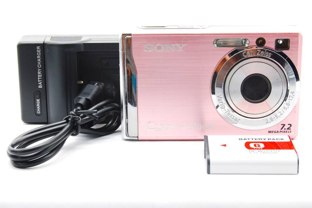 SONY Cyber-shot DSC-W80 ピンク 美品 Sony DSC-W80 Pink 7.2MP Digital Camera Cyber-shot used w/ Battery