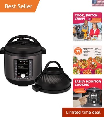 8QT Pro Crisp Air Fryer & Pressure Cooker with Free Recipes