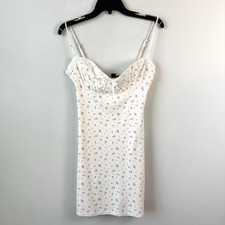 Windsor Spring Fling Ditsy Floral Mini Dress Ivory M