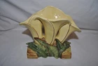 Mccoy Gloss Yellow Triple Lily Vase