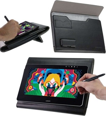 Broonel Leather Folio Case For XP-Pen Deco 01 V2 Drawing Tablet 10x6.25 Inch