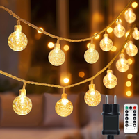 Lichterkette AußEn, 15M 120 LED Kugel Lichterkette, Outdoor Strom Lichterketten