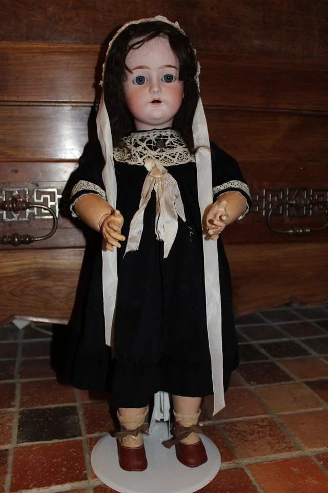 poupée ancienne tête porcelaine, Belle et grande poupée KESTNER ? + vetements - Photo 4/4