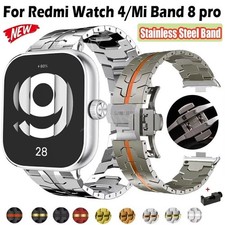 For Xiaomi Mi Band 8 Pro /9 Pro / Redmi Watch 4 Stainless Steel Watch Band Strap