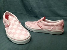 Vans Classic Slip-On Sneakers Rose Pink White Checker Girls Size 6 NEW IN BOX