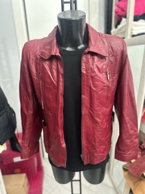 Coconuda Leather Jacket For Women Size 46 Red LLV1952