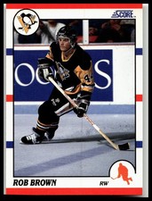 1990-91 Score American #105 Rob Brown Pittsburgh Penguins