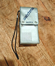 Sony Watchman FD-20A Portable VHF/UHF TV Silver w/ Case, Antenna, Speaker