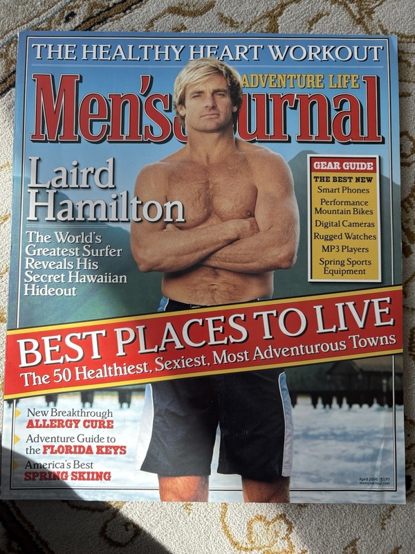 Two Men's Journal February/April 2006 Harrison Ford, Laird Hamilton