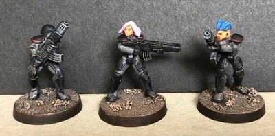 VOID Tabletop Syntha Prosthene Marines Set 2 i-kore 11336 bemalt 3 Metallfiguren