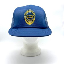 Vintage Chevrolet Police Package Deadstock Snapback Trucker Hat NWOT Cop