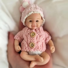 Gileutay 6 inch Soft Silicone Baby Doll Full Body Girl Real Life Tiny Reborn ...