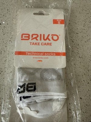 Briko Fahrradsocke weiß 9 cm knöchelhoch Größe kleiner EU 36-39
