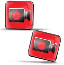 3D silicone sticker security cameras doming emblem sticker building car KS 57