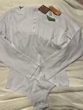 Yummie White Shaping Bodysuit 5XL Long Sleeve Henley Snap Closure