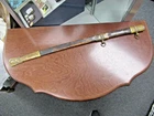 Antique Civil War Brass & Leather Scabbard Only For Parts or Repair