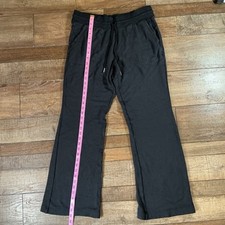 Size L Athleta Joggers Womens Faded Black Pull On Midweight Cotton Blend 23603
