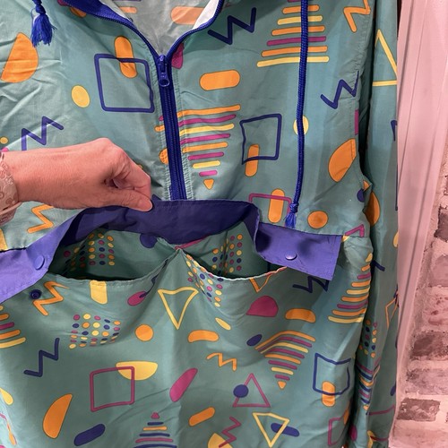 Super Massive Vintage 1/2 Zip Pullover Windbreaker Anorak Jacket Unisex Large - Picture 4 of 12