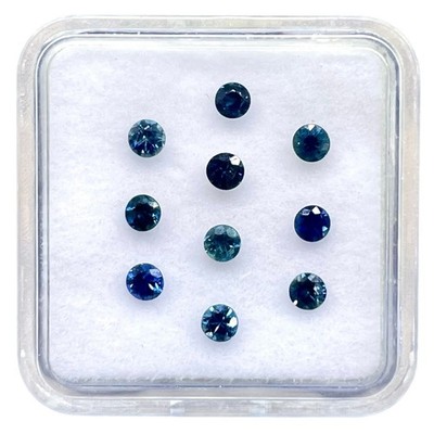 10 X Natürliche Sri Lanka Blue Sapphire Lose Edelsteine, 2,8 mm Rund