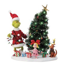 Department 56 Possible Dreams Dr. Seuss The Grinch Who-Ville Tree Trimming Pa...