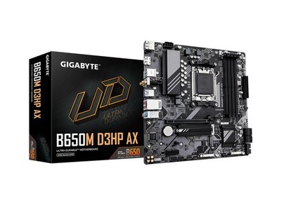 GIGABYTE B650M D3HP AX (rev. 1.0) AMD AM5 mATX Motherboard, mATX, Black