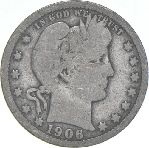 1906 Barber Quarter Average Circ