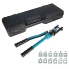 16 Ton Hydraulic Wire Battery Cable Lug Terminal Crimper & Improved 13 Dies