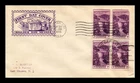 DR JIM STAMPS US COVER BOULDER DAM FDC SCOTT 774 BLOCK OF 4 ROESSLER CACHET