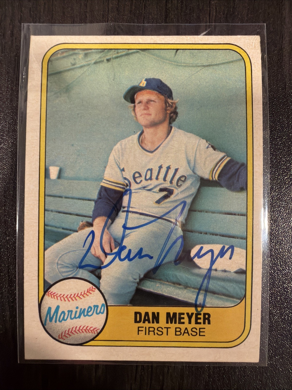 DAN MEYER 1981 FLEER AUTOGRAPHED SIGNED AUTO BASEBALL CARD WU
