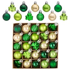 Valery Madelyn St Patricks Day Decorations Shamrock Tree Ornament Set, 25ct 1...